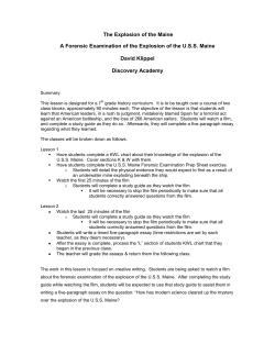 The Explosion Of The Maine A Forensic Examination Of The