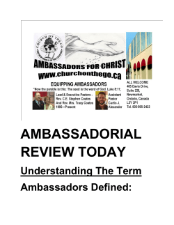 ambassadorial review today