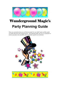 The Wunderground Magic Party Planning Guide