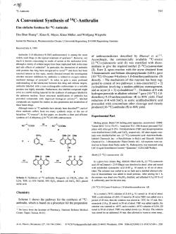 A Convenient Synthesis of14C-Anthralin