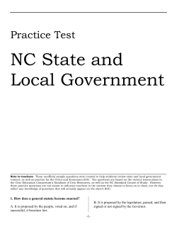 NC State and Local Government - Database of K