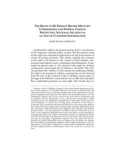 the right to be present before military commissions and federal
