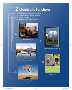 2 Quadratic Functions