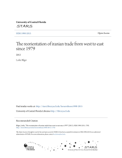 The reorientation of iranian trade from west to east since