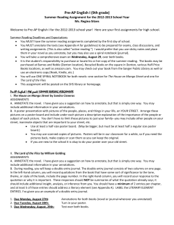 Pre-AP English I (9th grade)