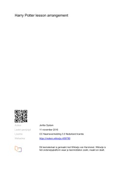 Harry Potter lesson arrangement