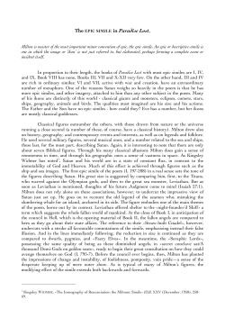 The Epic simile in Paradise Lost