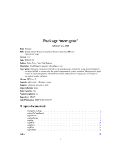 Package `memgene`