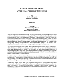 a checklist for evaluating large