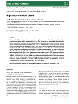 High-value oils from plants