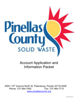 Account Application and Information Packet