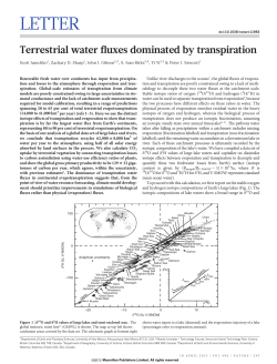 Terrestrial water fluxes dominated by transpiration