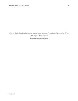 APA 6e Guide - Off Campus Library Services