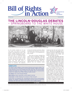 The Lincoln-Douglas Debates - Constitutional Rights Foundation