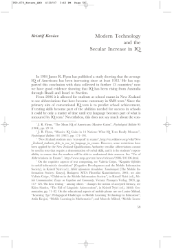 Modern Technology and the Secular Increase in IQ