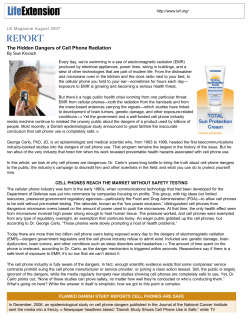 The Hidden Dangers of Cell Phone Radiation
