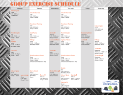 Group ExErcisE schEdulE - City of Maryland Heights