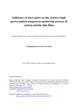 Influence of inert gases on the reactive high power pulsed