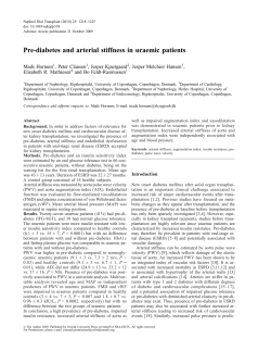 Pre-diabetes and arterial stiffness in uraemic