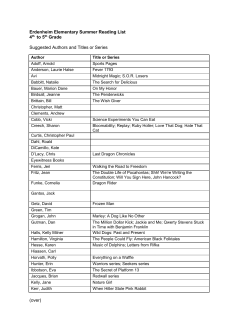 Suggested List for 4th to 5th Grade