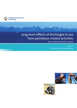 Long-term effects of discharges to sea from petroleum