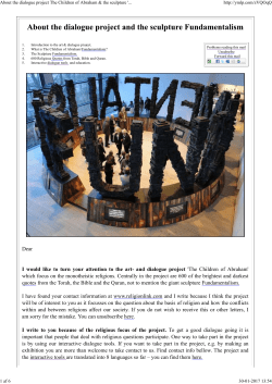 About the dialogue project The Children of