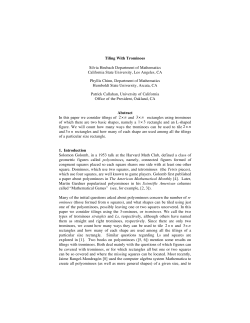 Tiling with Trominoes - California State University, Los Angeles