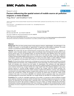 Factors influencing the spatial extent of mobile source air pollution