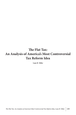 The Flat Tax: An Analysis of America`s Most