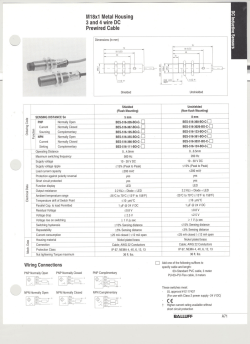 M18x1MetalHousing 3 and4 wireDC PrewiredCable ~+--
