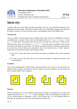 City - IOI 2012