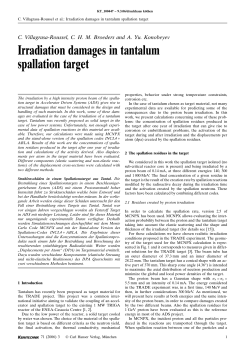 Irradiation damages in tantalum spallation target