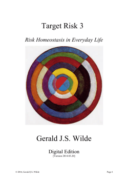 Target Risk 3 Gerald JS Wilde