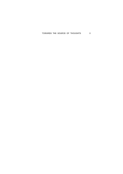 towards the source of thoughts 0