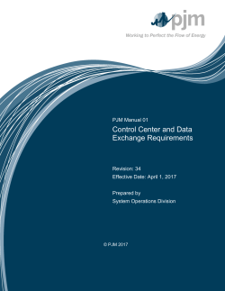 Control Center and Data Exchange Requirements