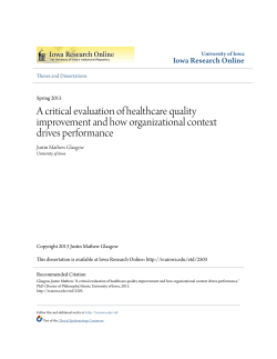 A critical evaluation of healthcare quality improvement and how