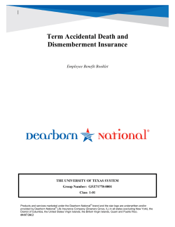 Term Accidental Death and Dismemberment Insurance