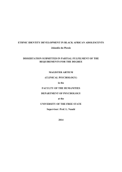 ETHNIC IDENTITY DEVELOPMENT IN BLACK AFRICAN