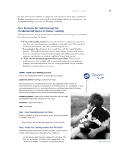 Four Lessons for Introducing the Fundamental Steps of