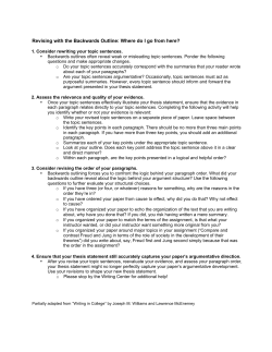 Revising with the Backwards Outline