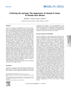 D-livering the message: The importance of vitamin D status in