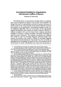 Associational Standing for Organizations with Internal Conflicts of