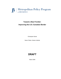 Toward a New Frontier: Improving the U.S.