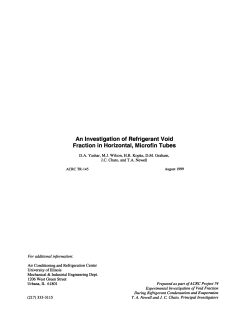 An Investigation of Refrigerant Void Fraction in Horizontal