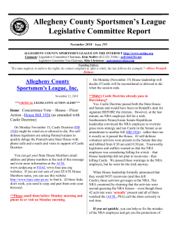 November - Allegheny County Sportsmen`s League