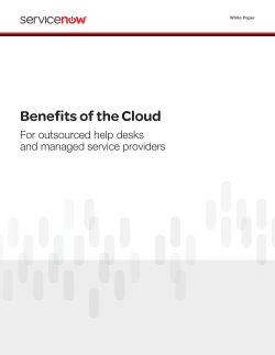 Benefits of the Cloud