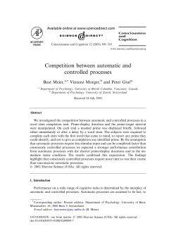 Competition between automatic and controlled processes
