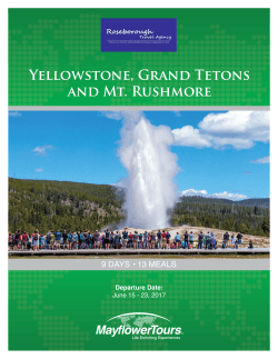 YEllOwStONE, GRANd TEtONS ANd Mt. RUSHMORE