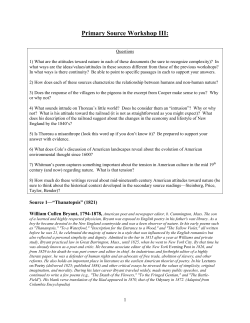Primary Source Workshop III