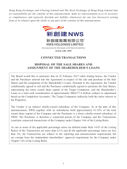 CONNECTED TRANSACTIONS DISPOSAL OF THE SALE SHARES